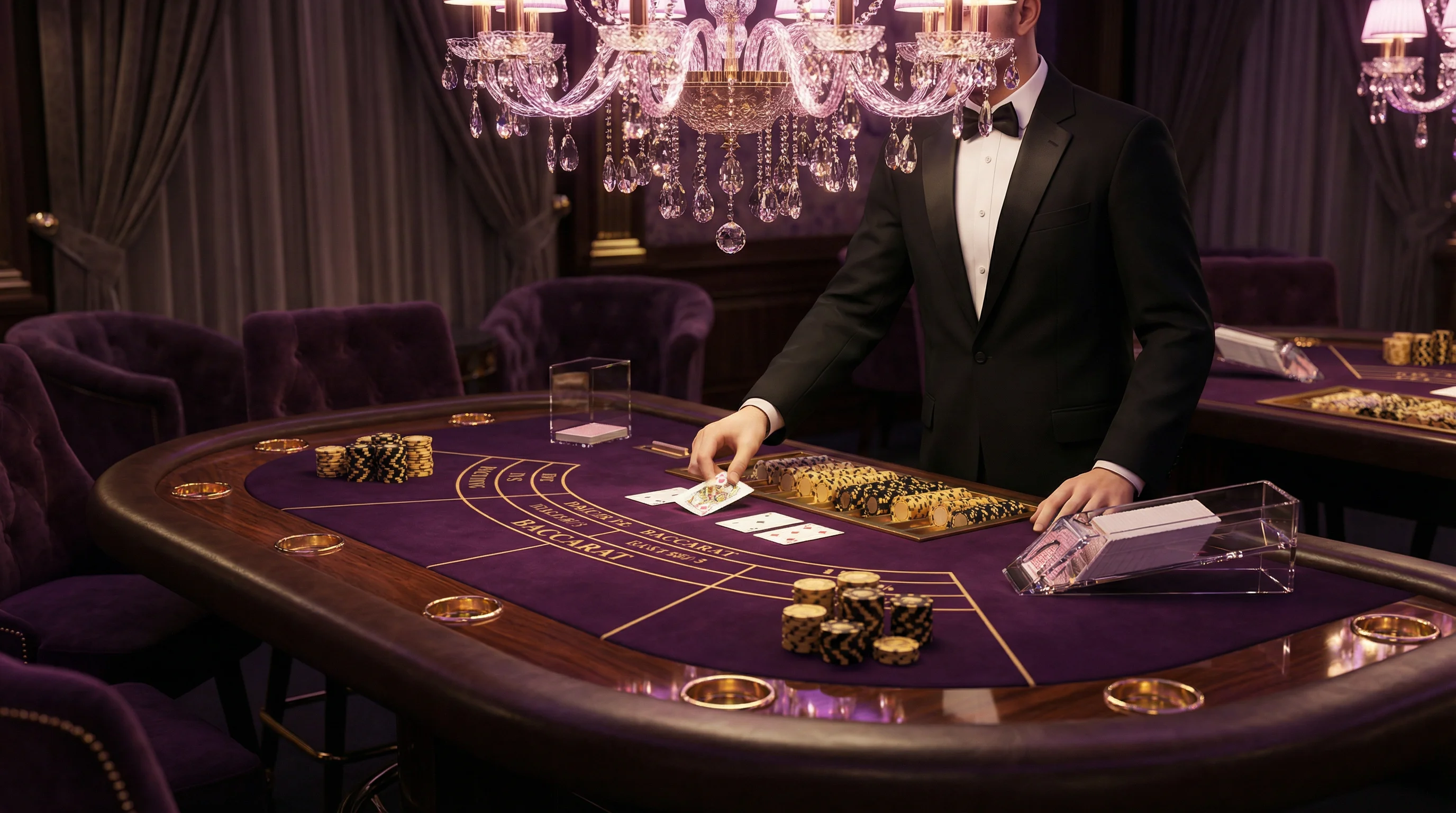 Mesa de Bacará VIP no cassino online afun